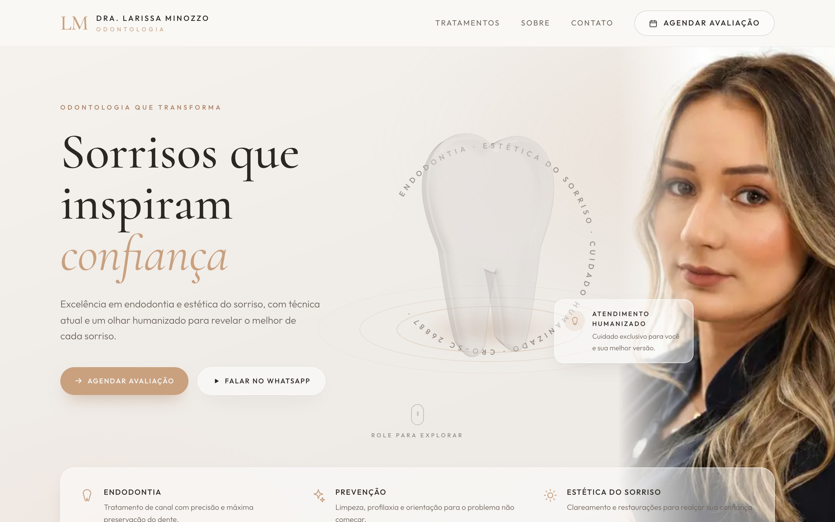 Home do site da clínica